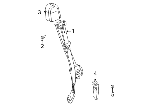 1999 GMC Sierra 1500 Front Seat Belts Diagram 1 - Thumbnail