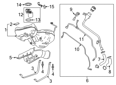 2018 Buick LaCrosse Pipe Assembly, F/Tnk Fil (W/ Fil Hose) Diagram for 84443648