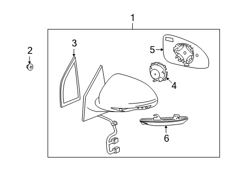 2017 Buick Enclave Outside Mirrors Diagram