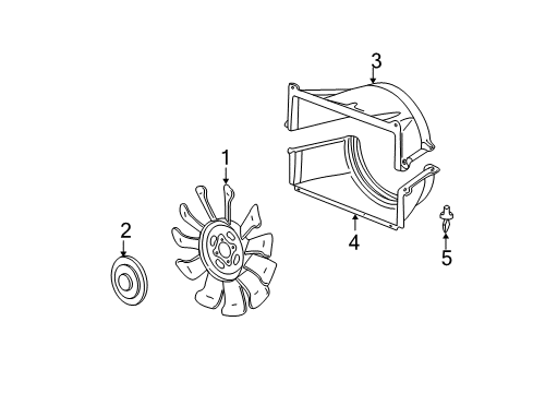 2005 GMC Sierra 1500 Cooling System, Radiator, Water Pump, Cooling Fan Diagram 4 - Thumbnail