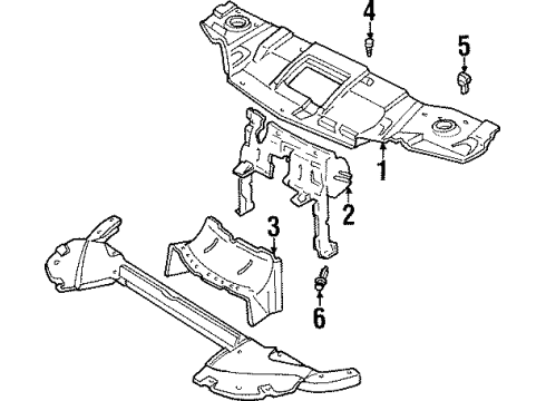 1994 Chevy Beretta Splash Shields Diagram