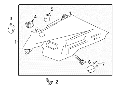 2019 Chevy Cruze Interior Trim - Quarter Panels Diagram 1 - Thumbnail