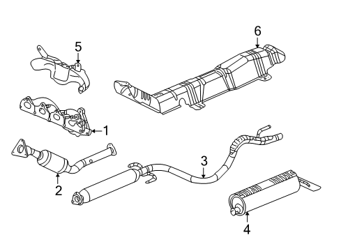 2007 Saturn Ion Exhaust Components Diagram 4 - Thumbnail