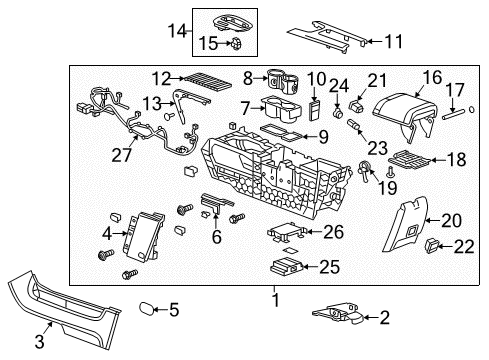 2013 Chevy Malibu Center Console Diagram 1 - Thumbnail