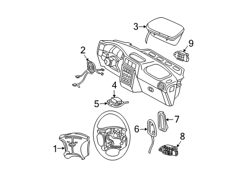 2005 Chevy Venture Air Bag Components Diagram