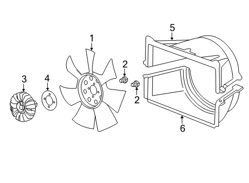 2018 Chevy Silverado 3500 HD Cooling System, Radiator, Water Pump, Cooling Fan Diagram 1 - Thumbnail