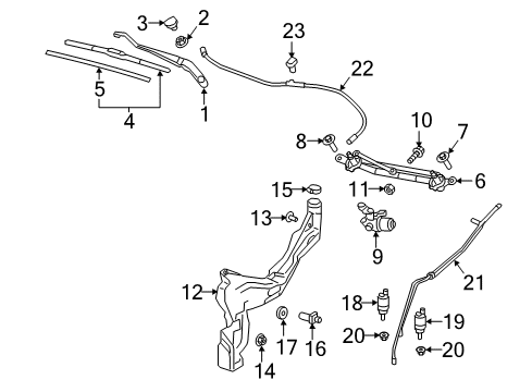 2021 GMC Terrain Wiper & Washer Components Diagram 2 - Thumbnail