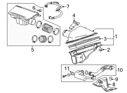 2014 Cadillac ATS Cleaner, Air Diagram for 20907385