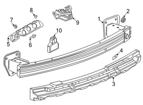 2023 Chevy Trailblazer Bumper & Components - Rear Diagram 2 - Thumbnail