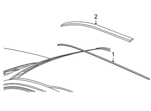 2022 GMC Yukon Exterior Trim - Roof Diagram 2 - Thumbnail