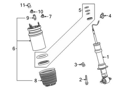 2022 Cadillac Escalade Struts & Components - Front Diagram 3 - Thumbnail