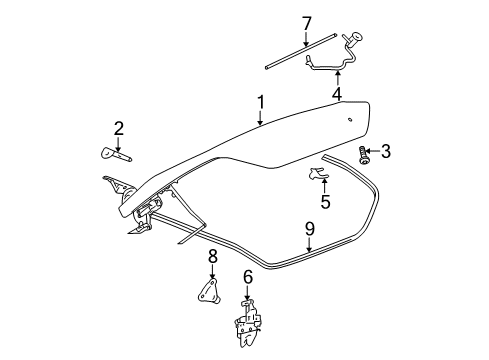 2007 Pontiac G6 Trunk Lid Diagram 3 - Thumbnail