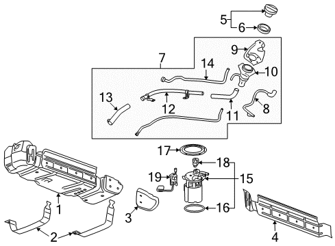 2007 Cadillac Escalade EXT Senders Diagram