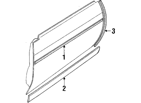 1984 Oldsmobile Toronado Mirror,Outside Rear View Diagram for 20137544