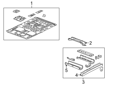 2005 Pontiac Montana Aperture Panel, Center Pillar, Floor & Rails, Hinge Pillar, Rocker Panel Diagram