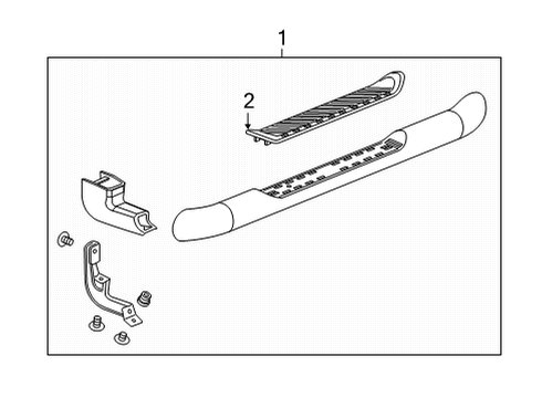 2020 Chevy Silverado 2500 HD Running Board Diagram 10 - Thumbnail