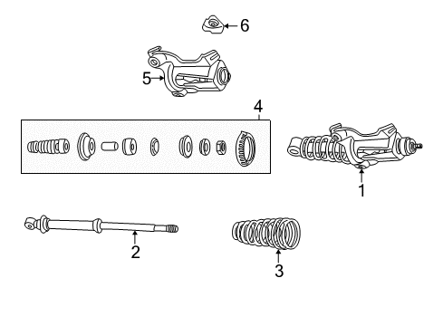 2005 Saturn L300 Rear Spring Kit Diagram for 22698016