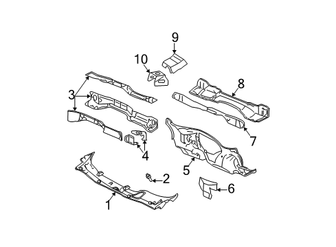 1997 Buick Century Cowl Diagram