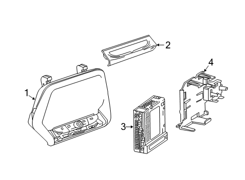 2022 Chevy Camaro CONTROL ASM,AM/FM STEREO RDO Diagram for 85584058