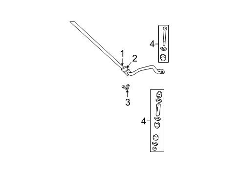 1997 Chevy C1500 Stabilizer Bar & Components - Front Diagram 1 - Thumbnail