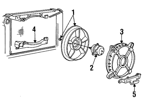 1987 Chevy Camaro Cooling System, Radiator, Cooling Fan Diagram 2 - Thumbnail