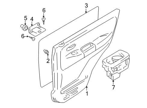 2003 Chevy Tracker PANEL, Door Trim/Access Diagram for 30026924