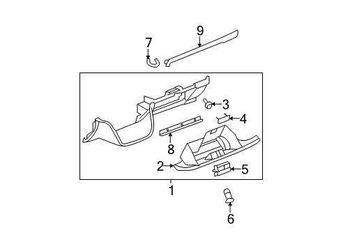 2008 Chevy Suburban 1500 Glove Box Diagram