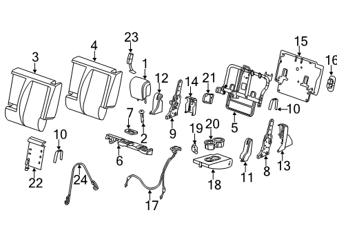 2013 GMC Terrain Rear Seat Components Diagram 3 - Thumbnail