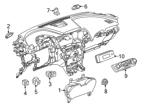 2017 Chevy Impala Cluster & Switches, Instrument Panel Diagram 2 - Thumbnail