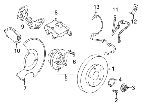 2019 Buick Cascada Bracket,Front Brake Hose Diagram for 13400906