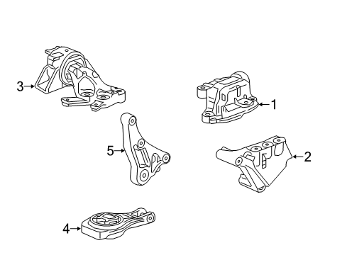 2014 Buick Encore Engine & Trans Mounting Diagram