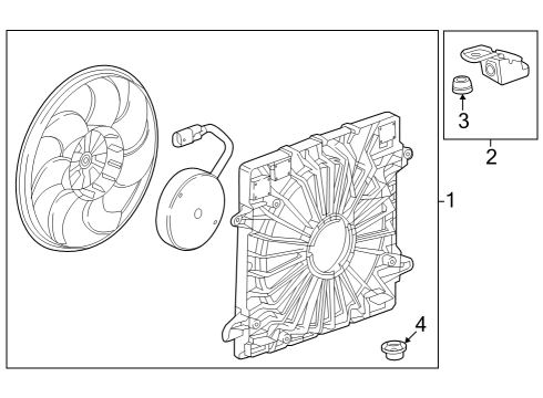 2024 Cadillac LYRIQ Cooling Fan Diagram 1 - Thumbnail