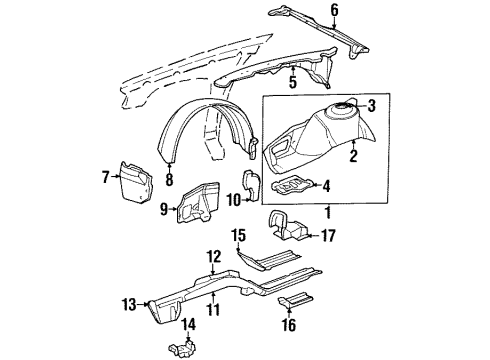 1994 Cadillac DeVille Bracket Assembly, Engine Mount Diagram for 3545223