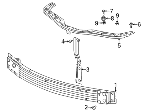 2023 Buick Encore GX Support Assembly, Front Bpr Fascia Ctr Diagram for 42723549