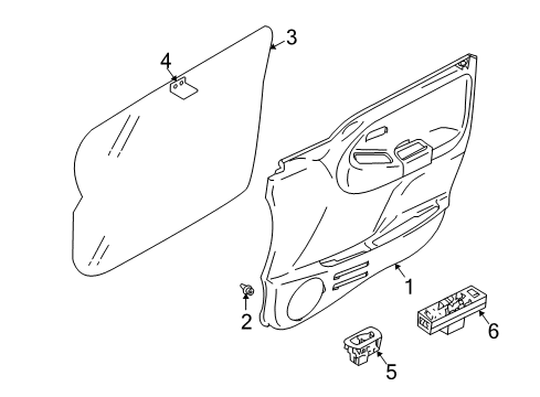 1999 Chevy Tracker Rear Door Diagram 1 - Thumbnail