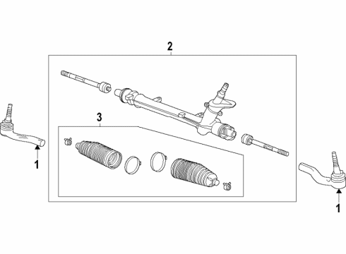 2020 Buick Encore GX Steering Column & Wheel, Steering Gear & Linkage Diagram 4 - Thumbnail