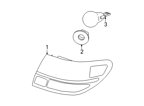 2000 Saturn LS Tail Lamps Diagram