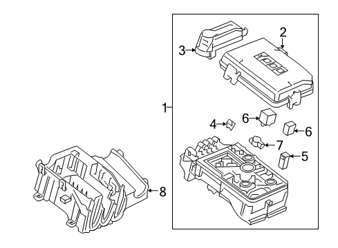 2017 Chevy Cruze Cover, F/Cmpt Fuse Blk Hsg Diagram for 42677673