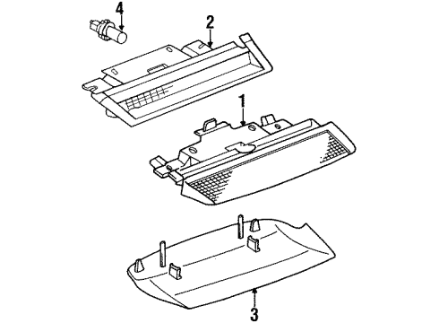 2001 Saturn SW2 High Mount Lamps Diagram