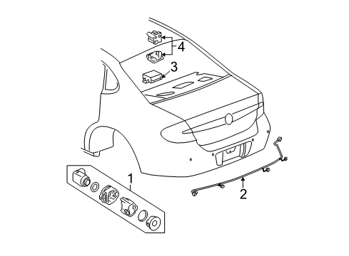 2008 Buick LaCrosse Parking Aid Diagram