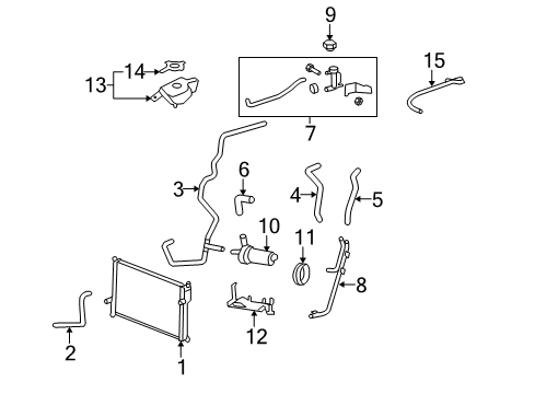 2006 Cadillac STS Charging Air Cooler Radiator Assembly Diagram for 25770419