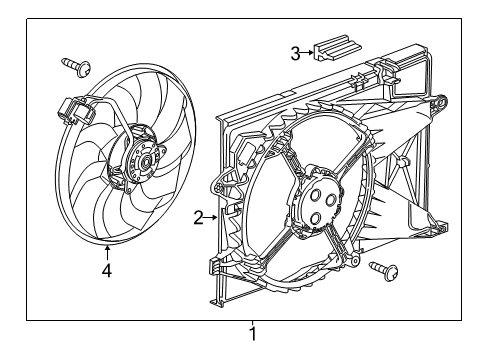 2018 Chevy Sonic Cooling System, Radiator, Water Pump, Cooling Fan Diagram