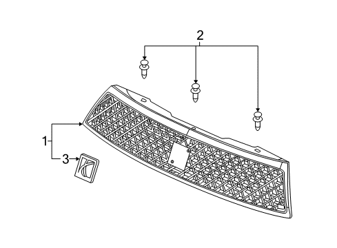 2003 Saturn L300 Grille & Components Diagram