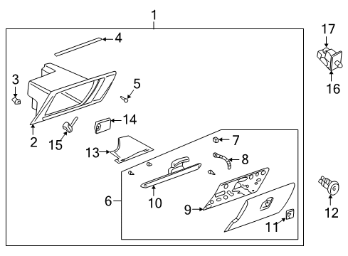 2001 Pontiac Aztek Glove Box Diagram