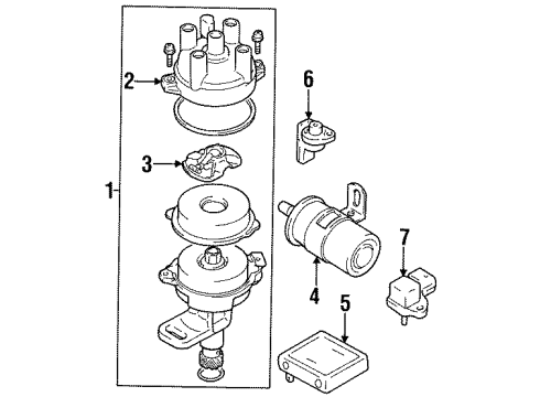 1998 Chevy Tracker Sensor, Oxygen (On Illus) Diagram for 91177408