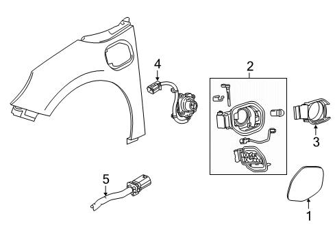 2016 Chevy Volt Fender & Components Diagram 1 - Thumbnail