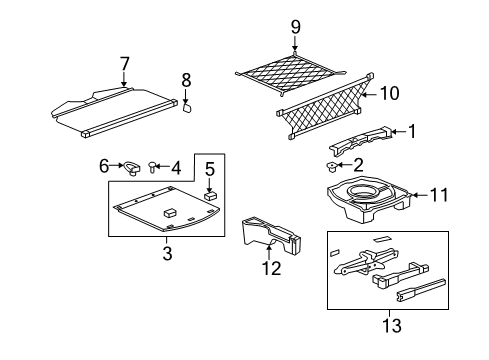 2009 Saturn Vue Interior Trim - Rear Body Diagram