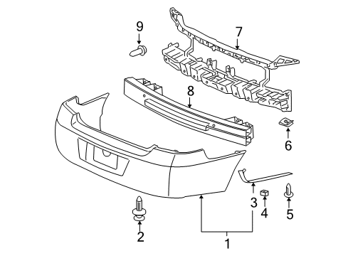 2010 Chevy Impala Rear Bumper Diagram