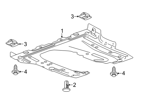 2014 Chevy Cruze Splash Shields Diagram