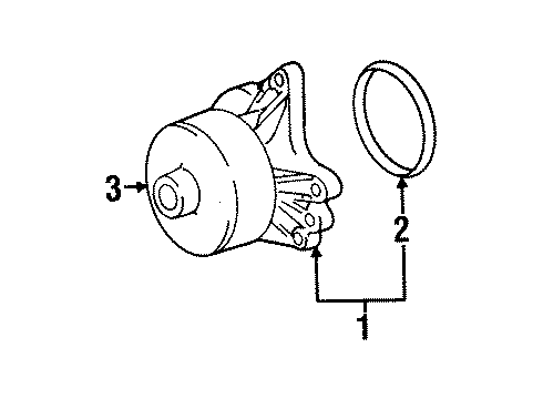 2000 Chevy Prizm Cooling System, Radiator, Water Pump, Cooling Fan Diagram 1 - Thumbnail